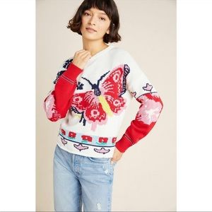 ANTHROPOLOGIE ALDOMARTINS Camila Butterfly Sweater